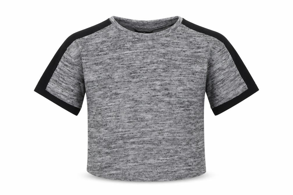 Front view of George girls’ grey basic t-shirt, size 10, years