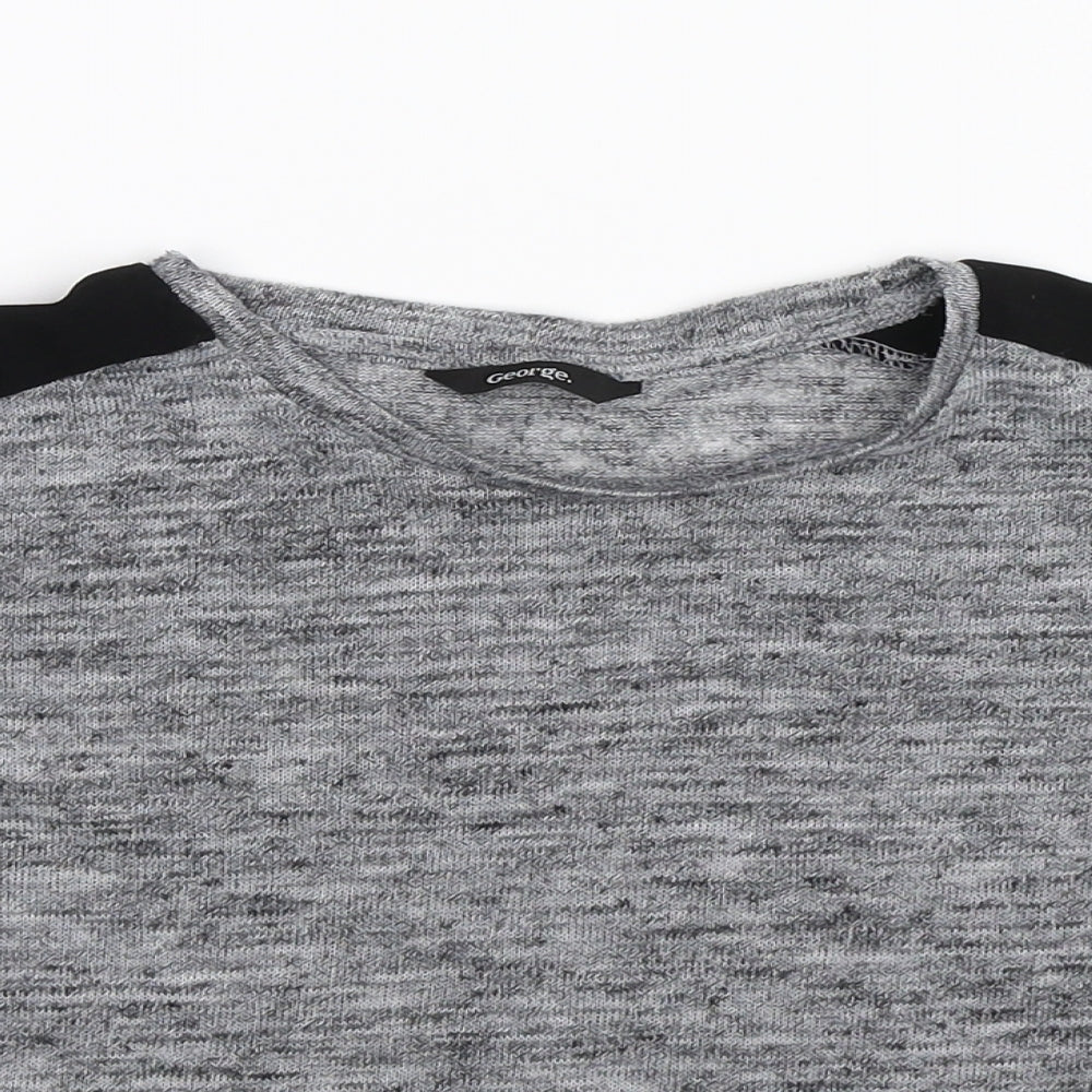 George Girls Grey   Basic T-Shirt Size 10 Years