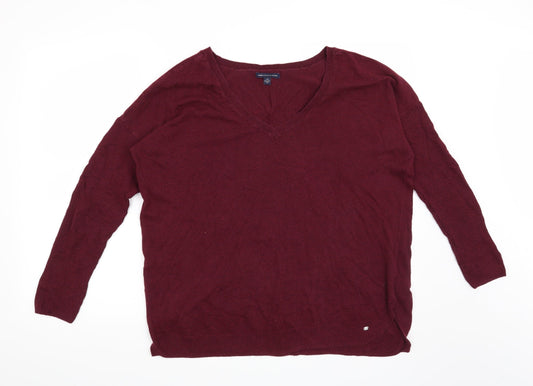 American Eagle Outfitters Womens Red   Pullover Jumper Size L