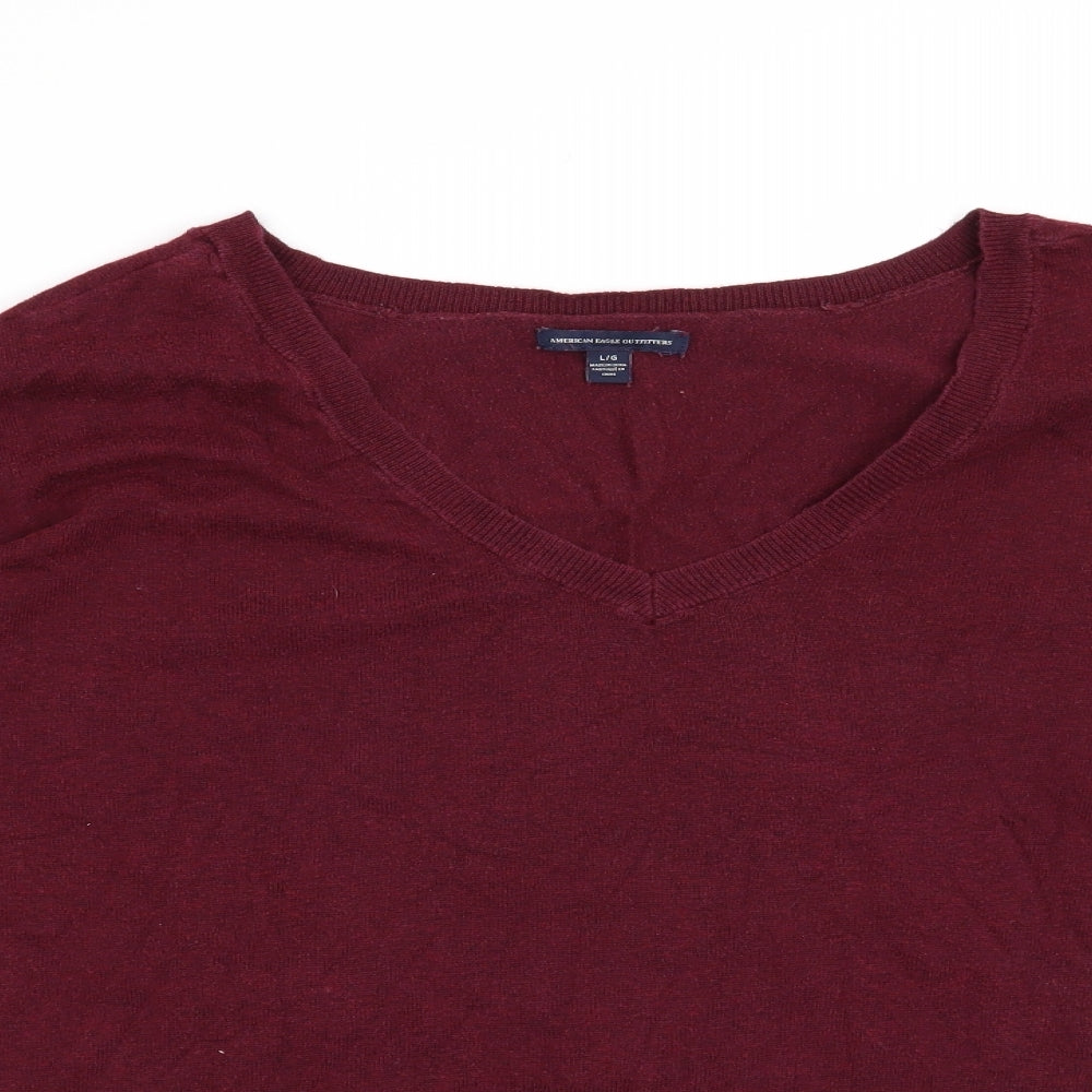 American Eagle Outfitters Womens Red   Pullover Jumper Size L