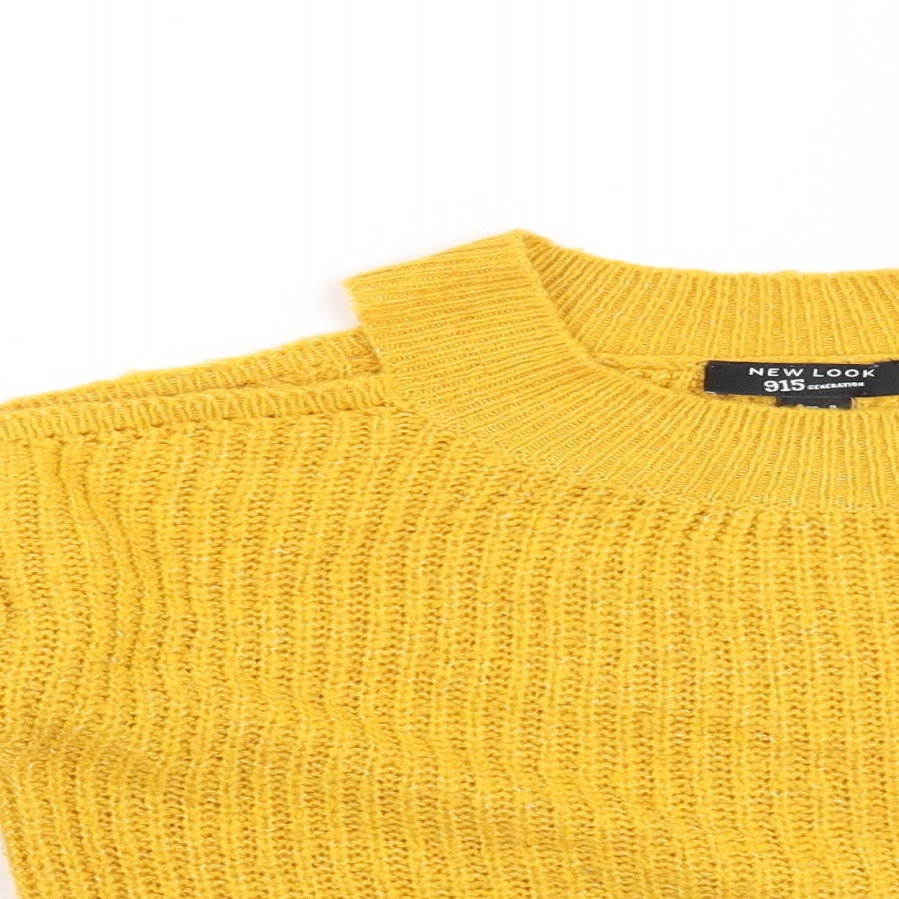 New Look Girls Yellow   Pullover Jumper Size 9 Years