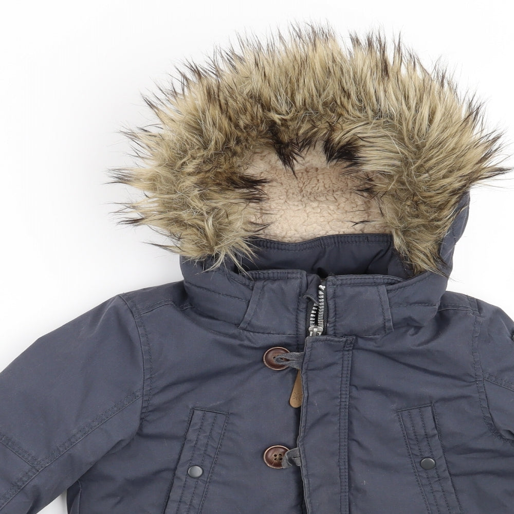 H&M Boys Blue   Overcoat Coat