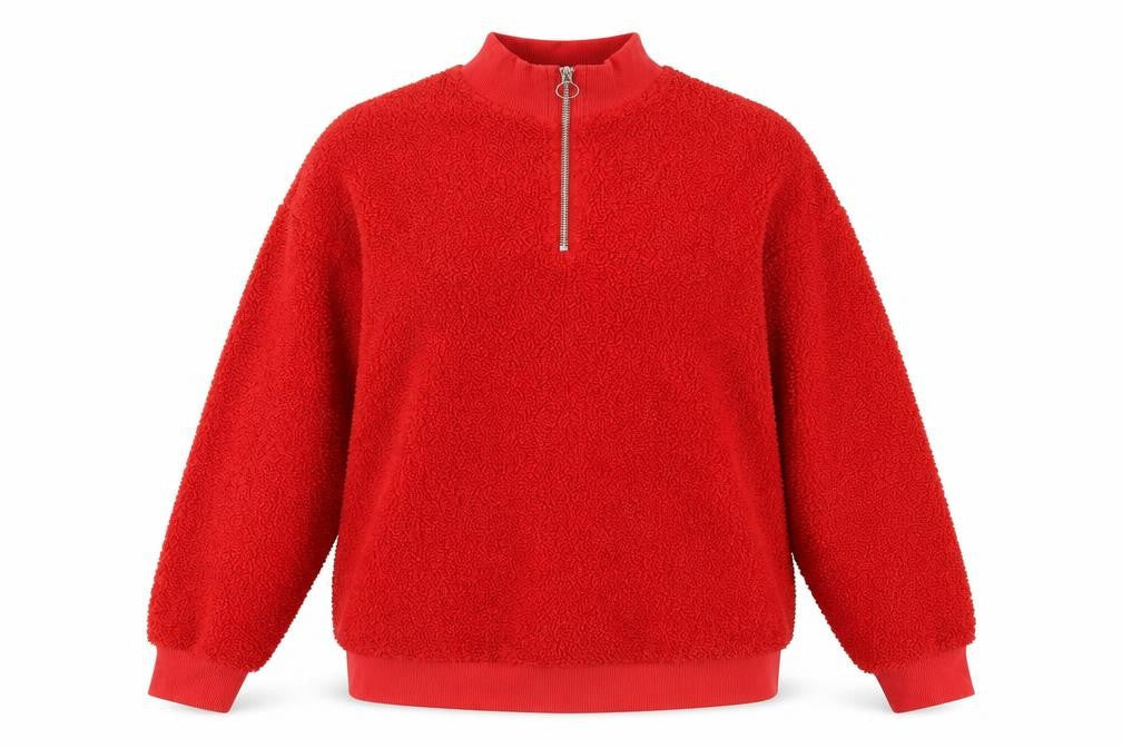 Front view of New Look women’s red jumper, size UK 12
