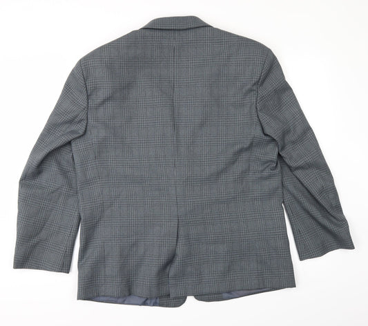 Classic Mens Green Check  Jacket Suit Jacket Size 42