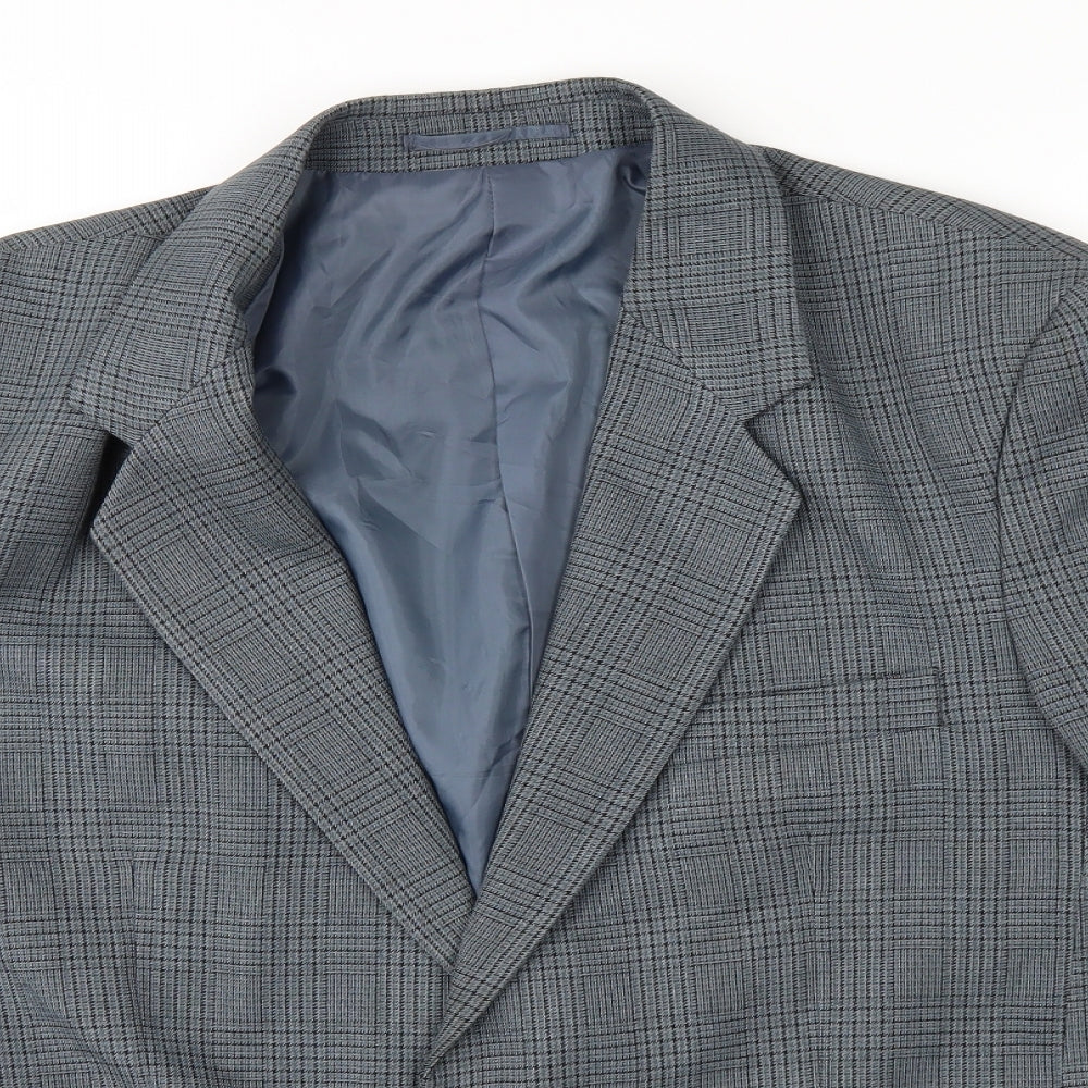 Classic Mens Green Check  Jacket Suit Jacket Size 42
