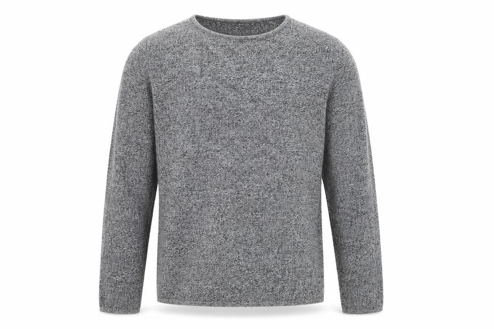 Front view of Topman men’s grey knit jumper, size L