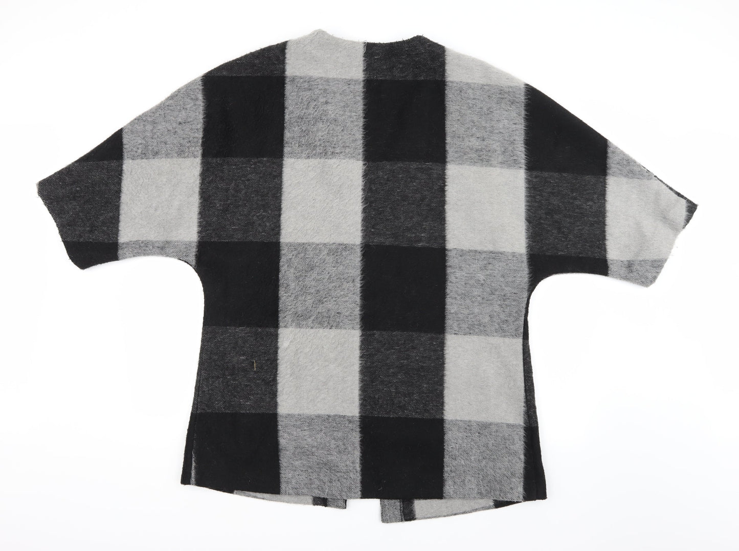 Classic Womens Grey Check Knit Cardigan Jumper Size 14