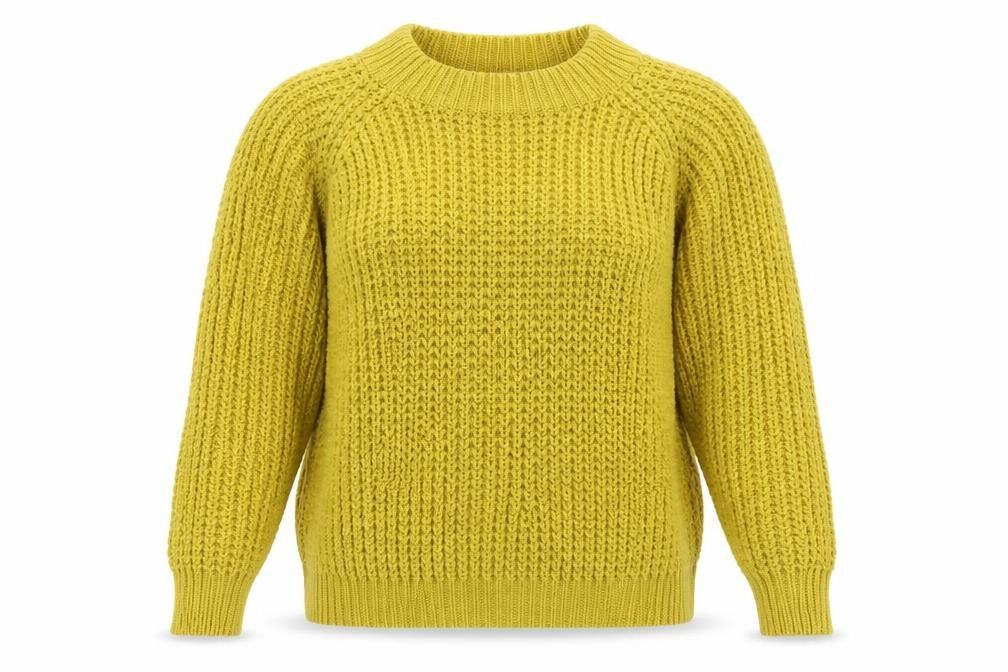Front view of Therapy women’s yellow knit jumper, size S