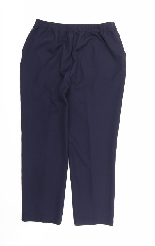 Papaya Womens Blue  Rayon Trousers  Size 12 L24 in