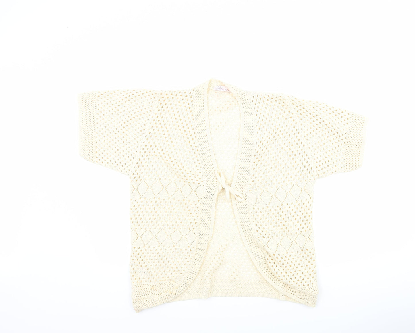 Glamour Womens Beige   Cardigan Jumper Size M