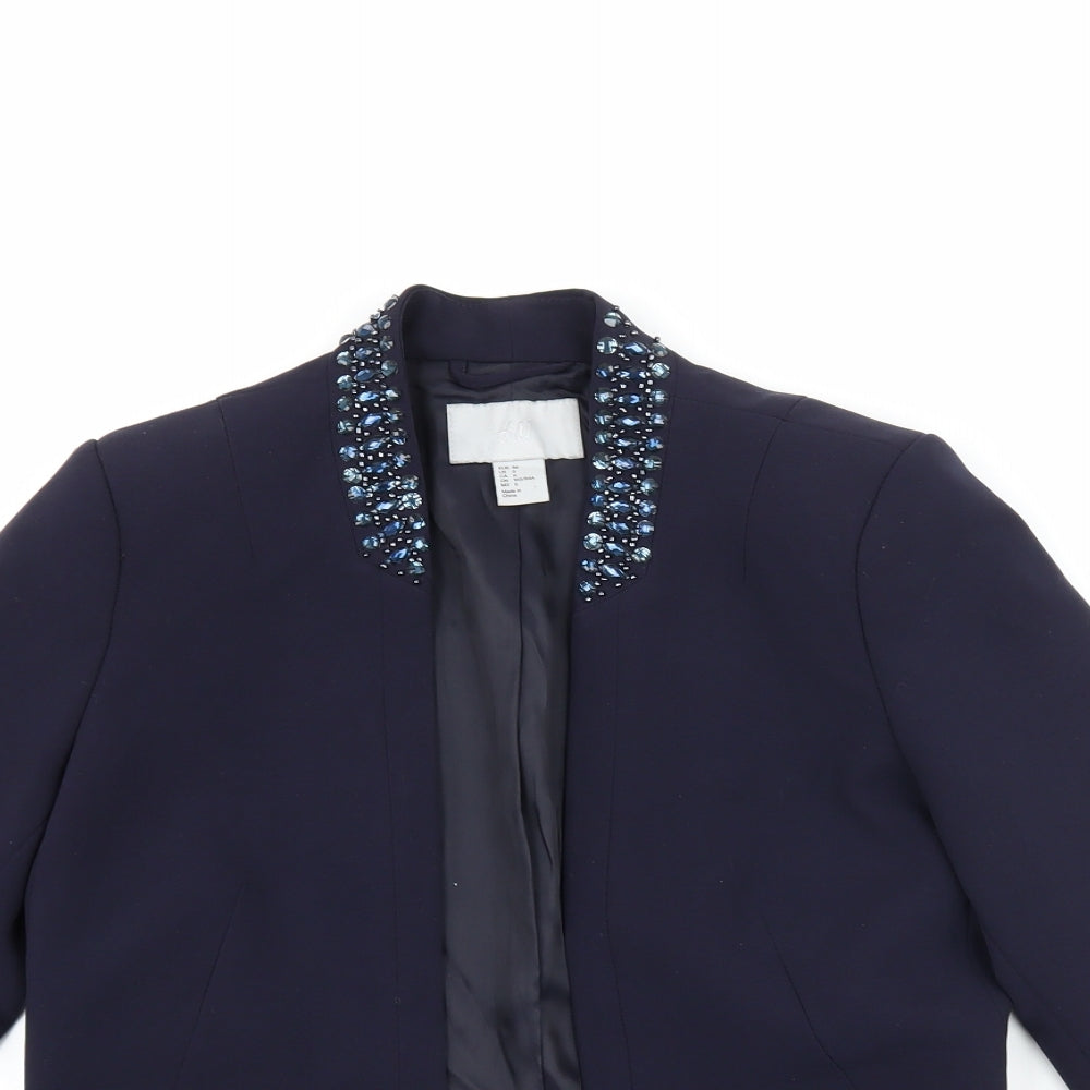 H&M Womens Blue   Jacket Blazer Size 8