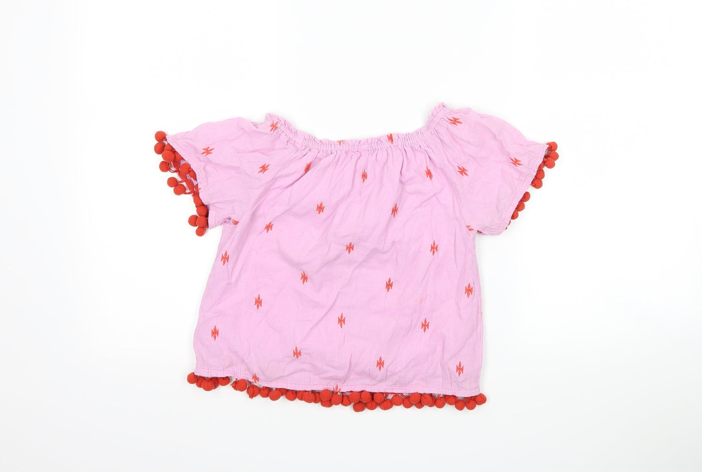 NEXT Girls Purple Polka Dot  Basic T-Shirt Size 4 Years