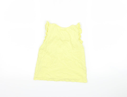 NEXT Girls Yellow   Basic Tank Size 4-5 Years  - chick