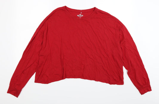 Hollister Womens Red   Pullover Jumper Size L