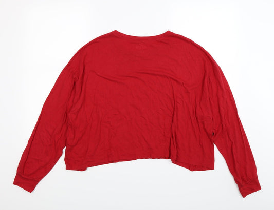 Hollister Womens Red   Pullover Jumper Size L