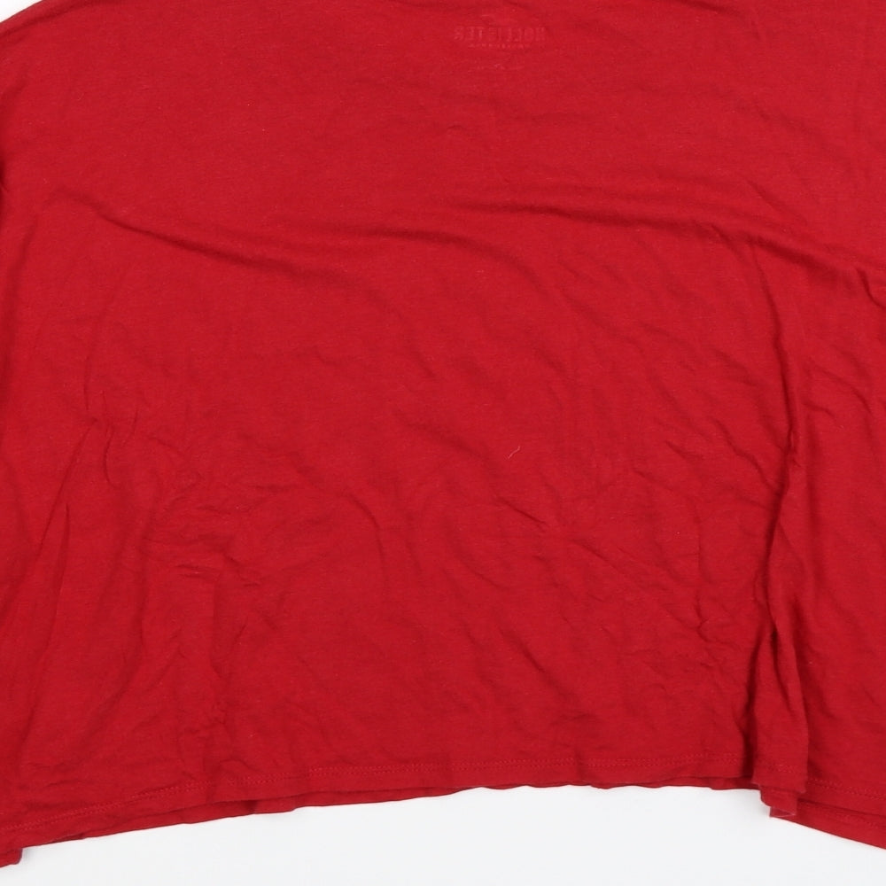 Hollister Womens Red   Pullover Jumper Size L