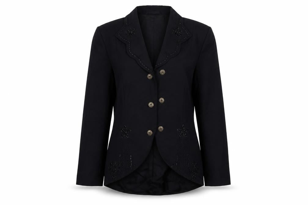 SHE Womens Black Flecked  Jacket Blazer Size 10
