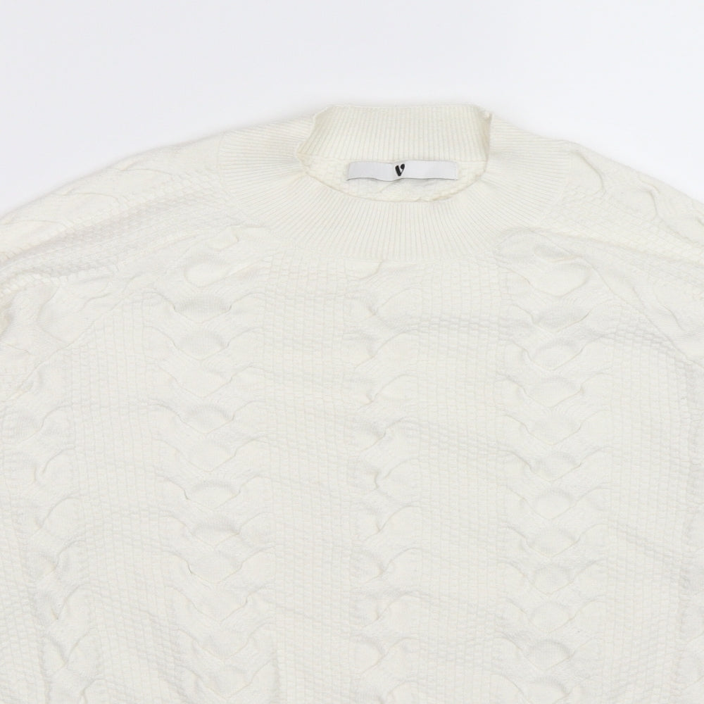 Very Womens White  Knit Pullover Jumper Size 14