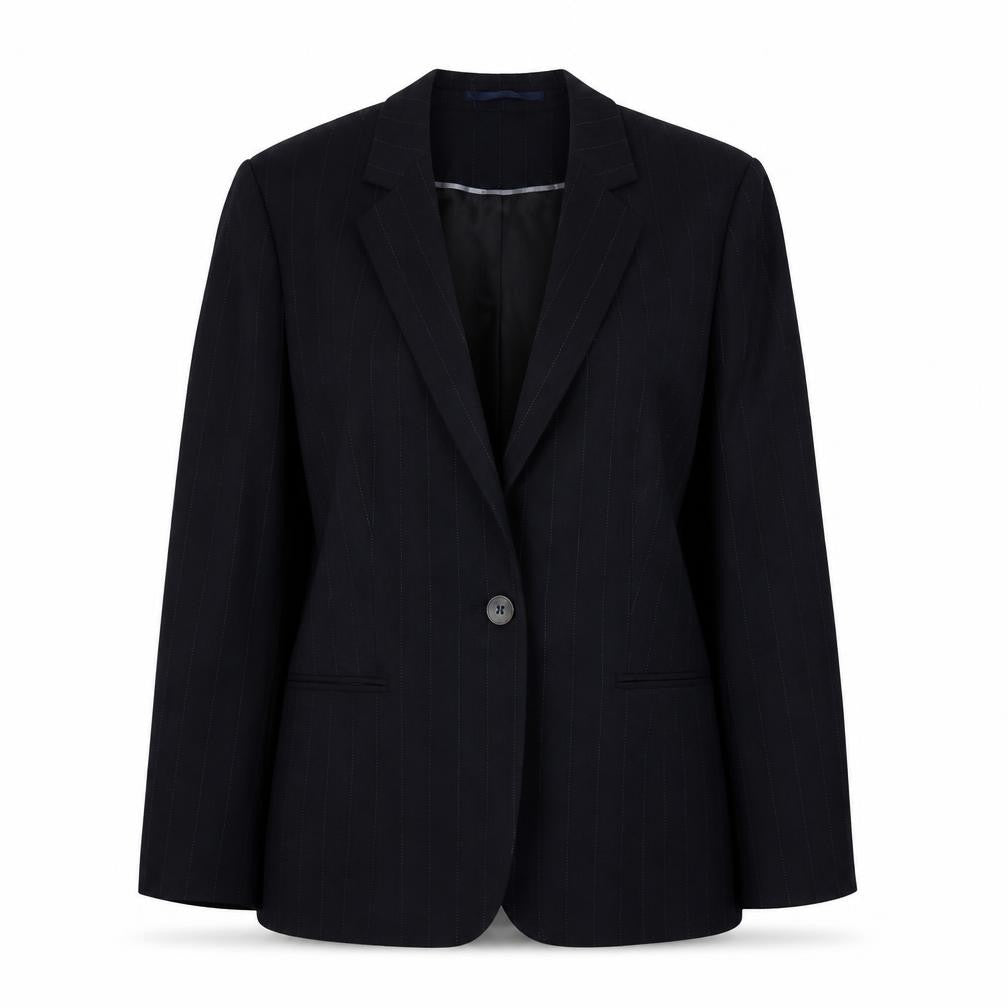 NEXT Womens Blue Pinstripe  Jacket Blazer Size 14