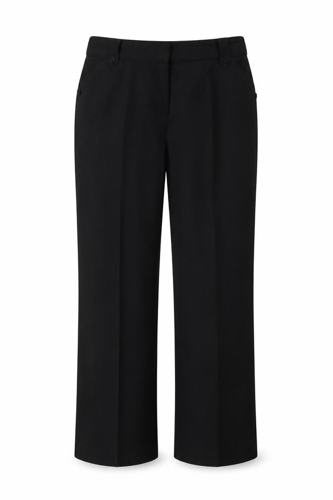 Front view of M&Co women’s grey trousers, size UK 16, 26-inch leg