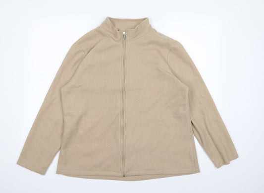 Gabrielle Vicenza Womens Beige   Full Zip Jumper Size 16