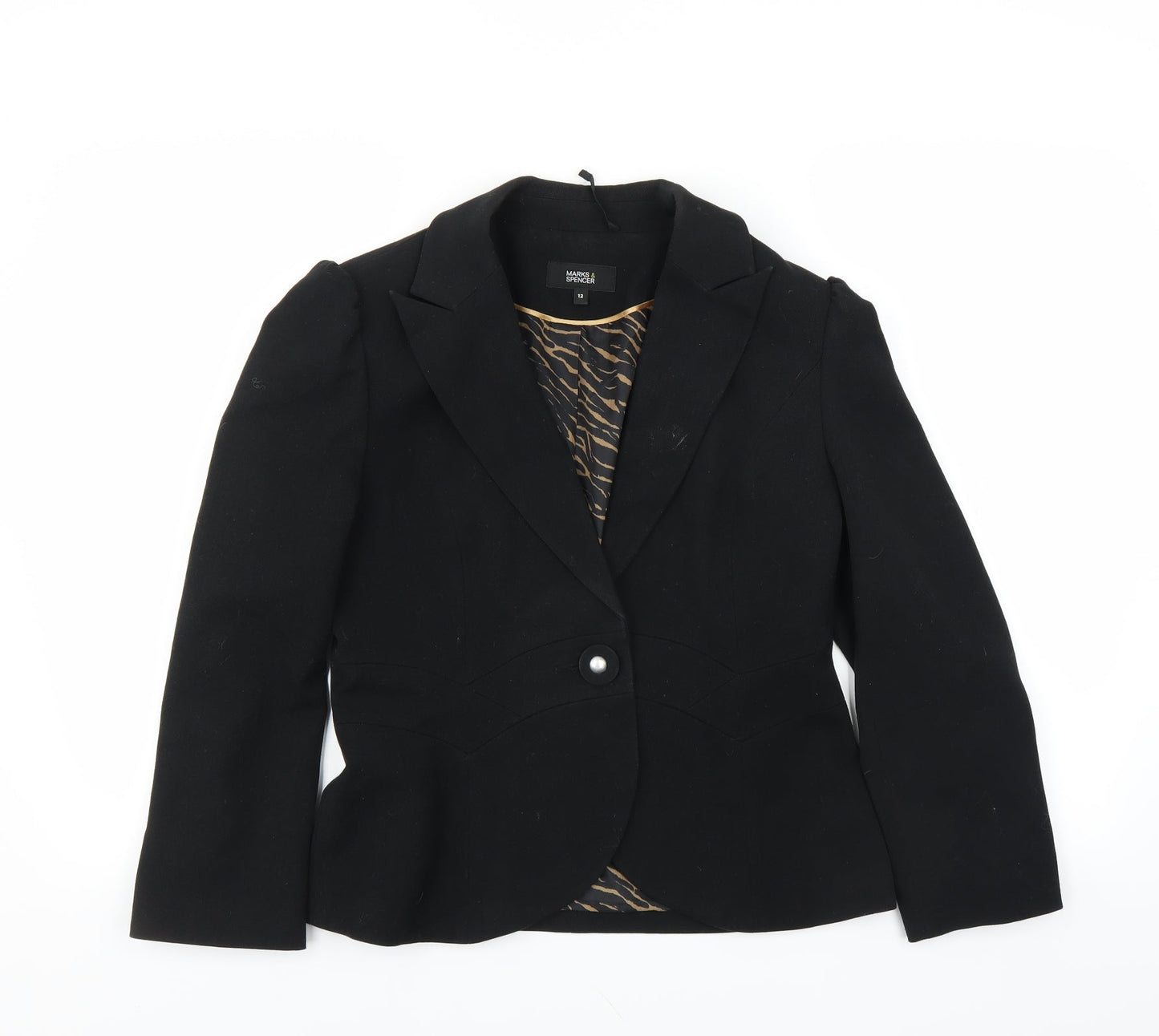 Marks and Spencer Womens Black   Jacket Blazer Size 12