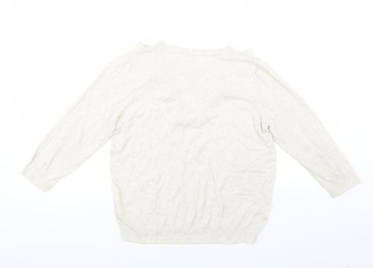 Monsoon Womens Beige   Pullover Jumper Size 14