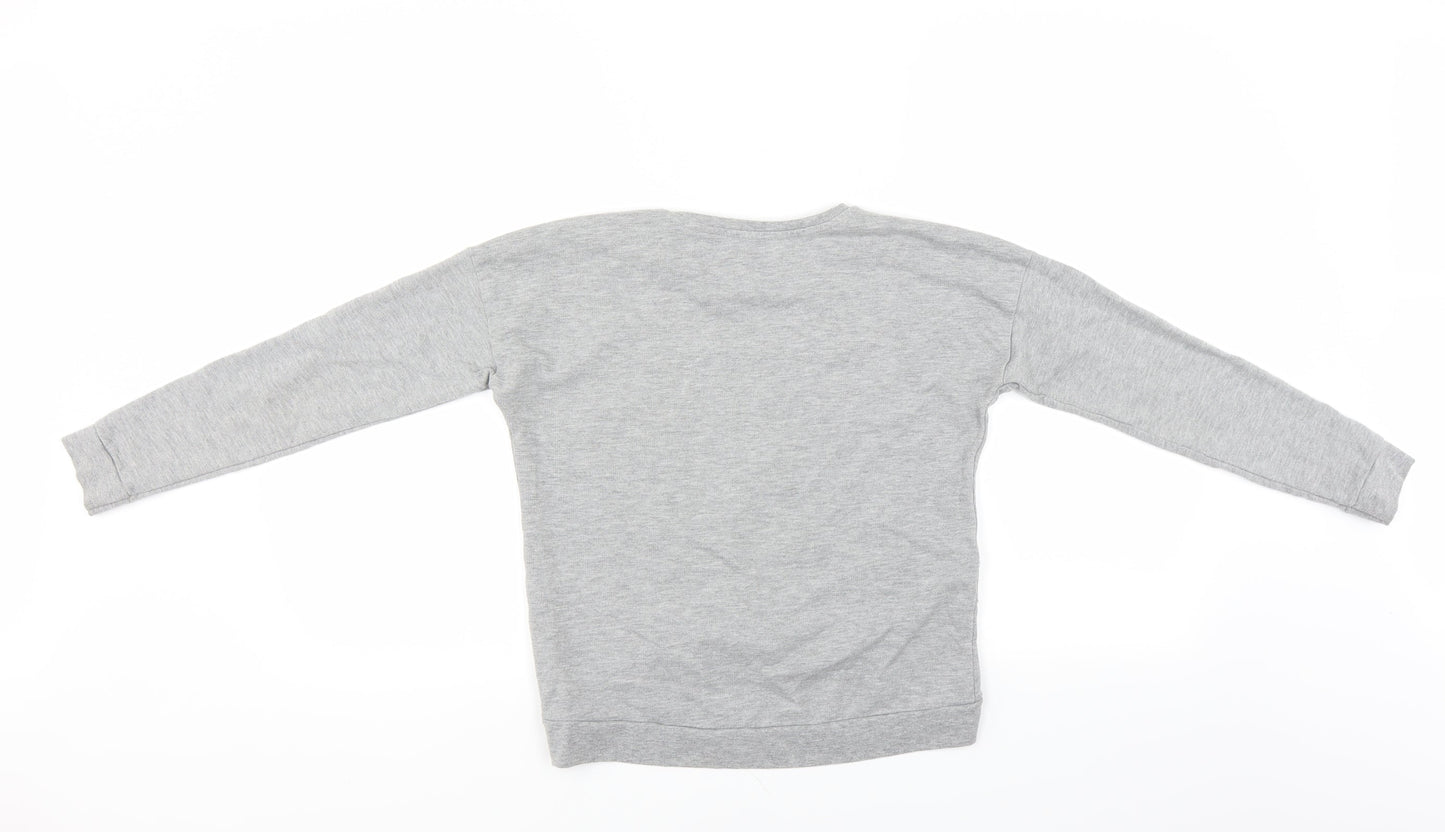 M&Co Girls Grey   Pullover Sweatshirt Size 9-10 Years  - new York
