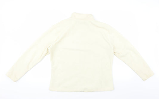 Marks and Spencer Womens Ivory   Full Zip Jumper Size 16