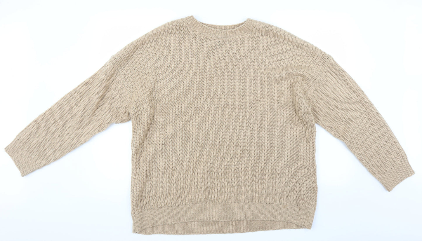 New Look Womens Beige   Pullover Jumper Size L