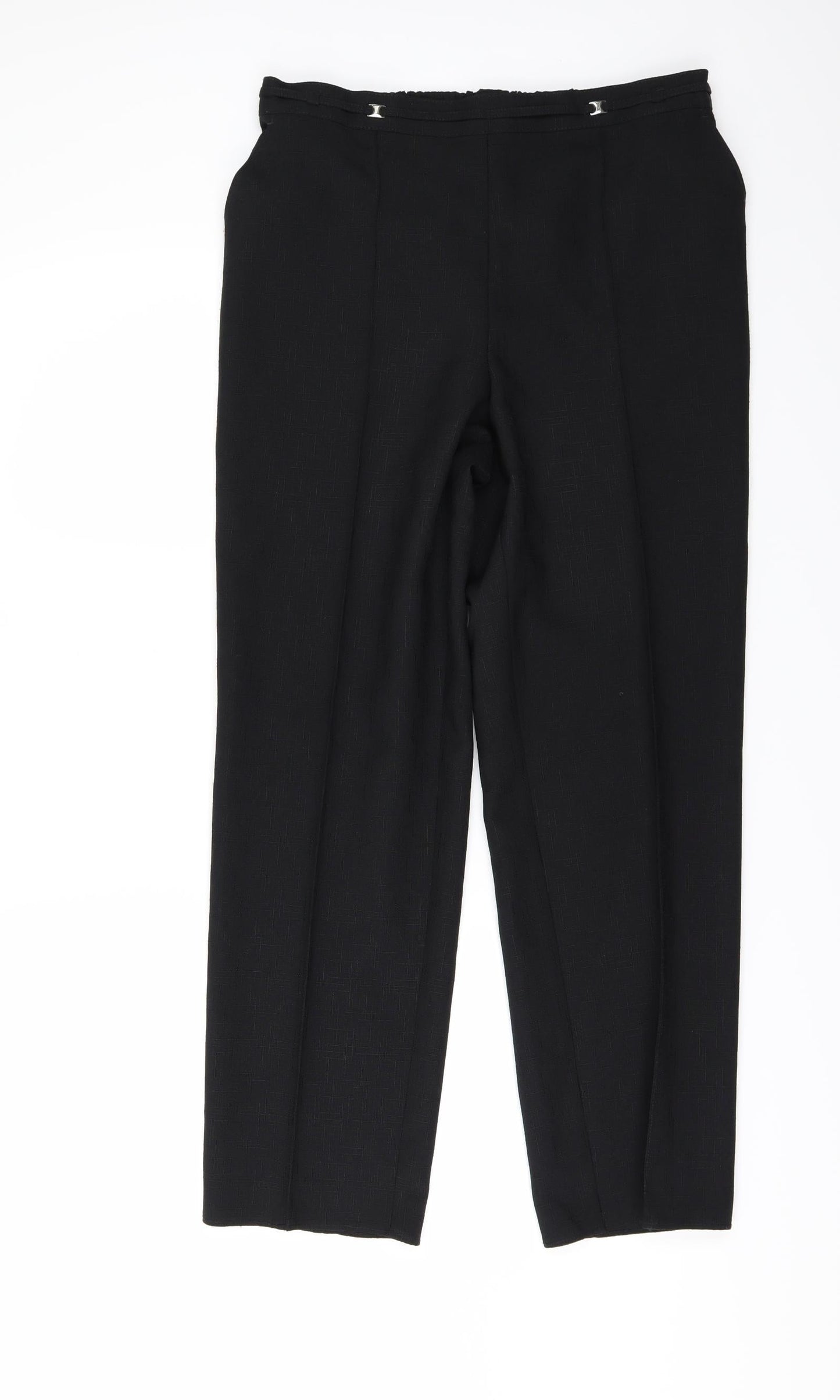 Preworn Womens Black   Trousers  Size 32 in L27 in