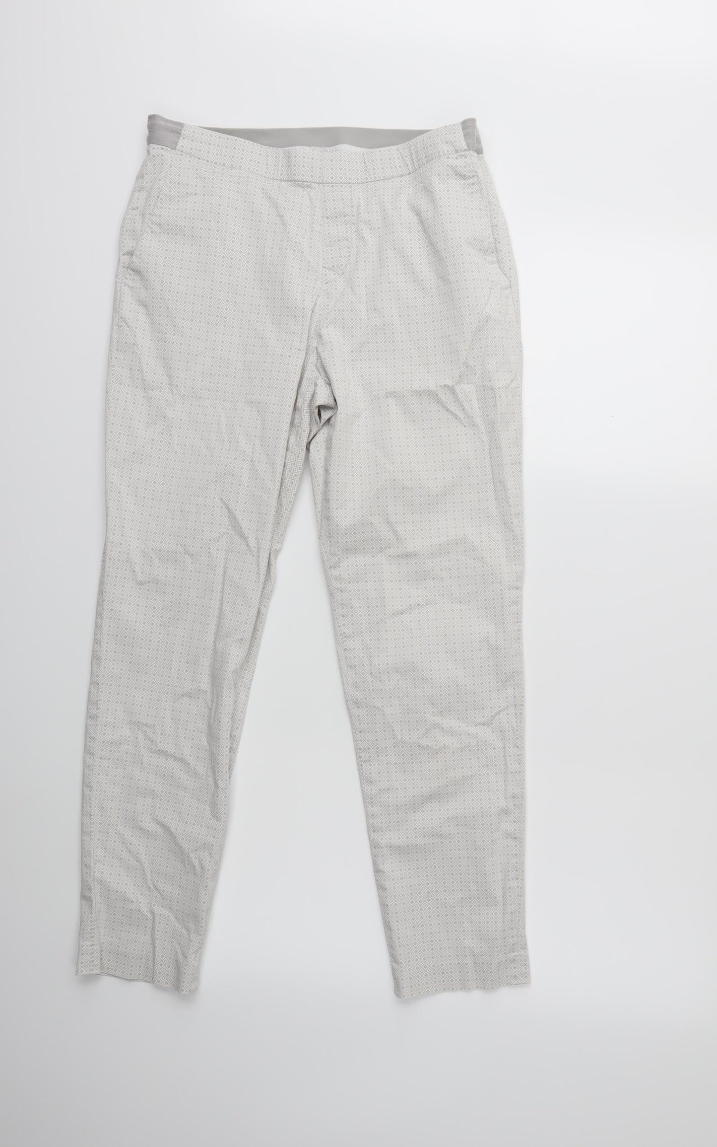 Uniqlo Womens White Geometric  Trousers  Size 28 in L27 in
