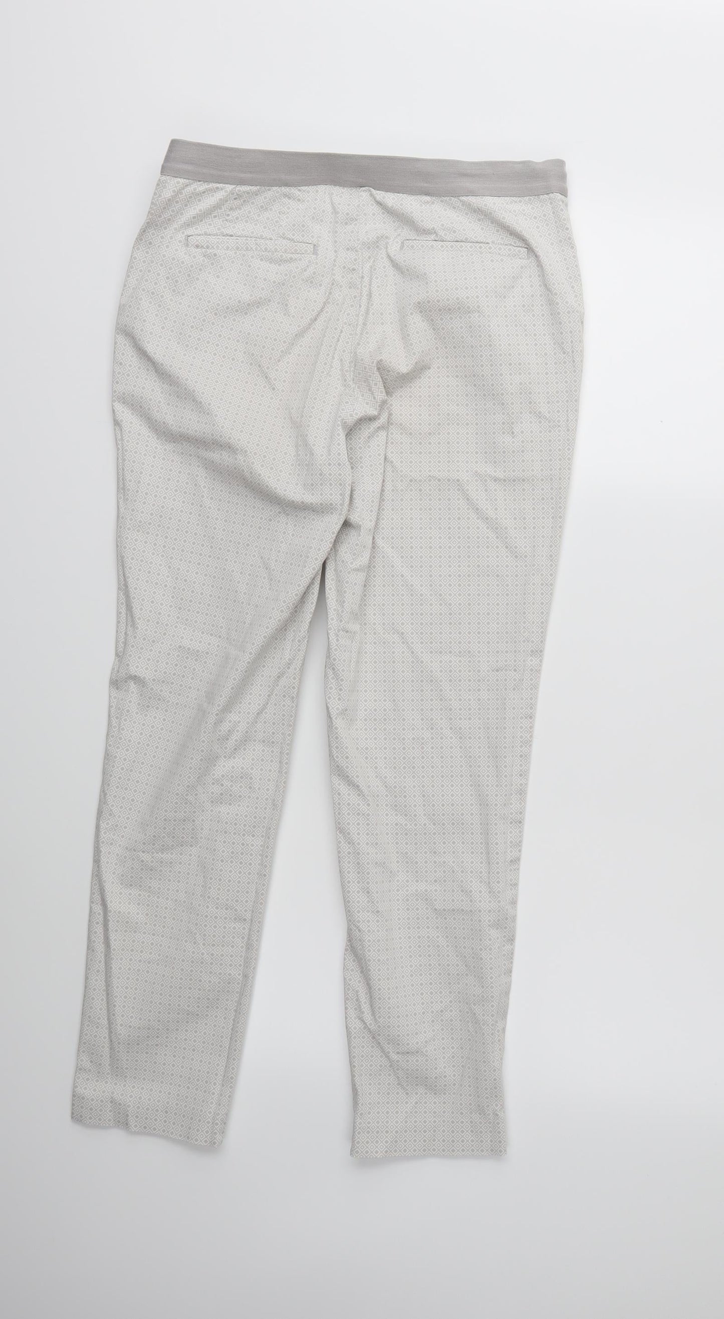 Uniqlo Womens White Geometric  Trousers  Size 28 in L27 in