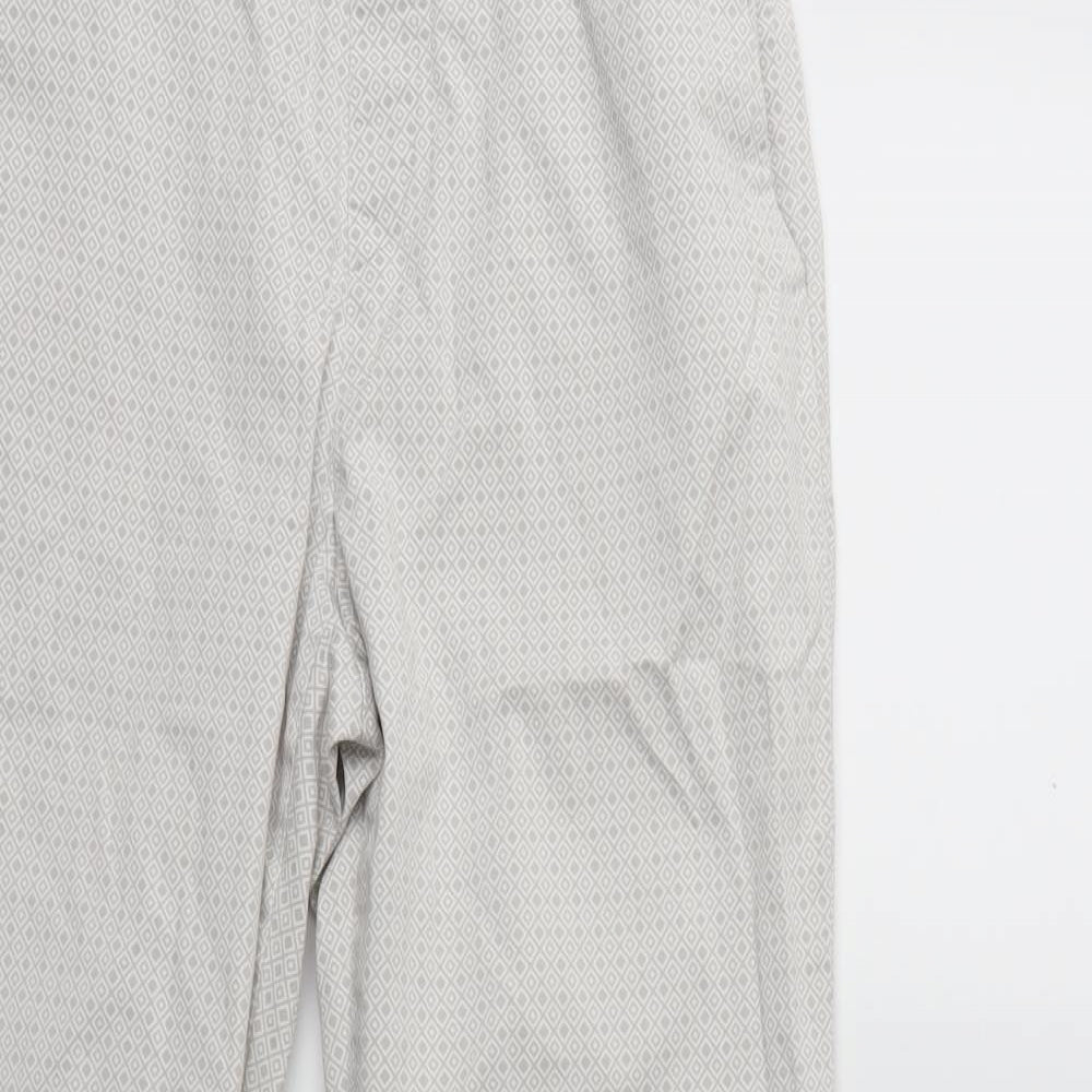 Uniqlo Womens White Geometric  Trousers  Size 28 in L27 in