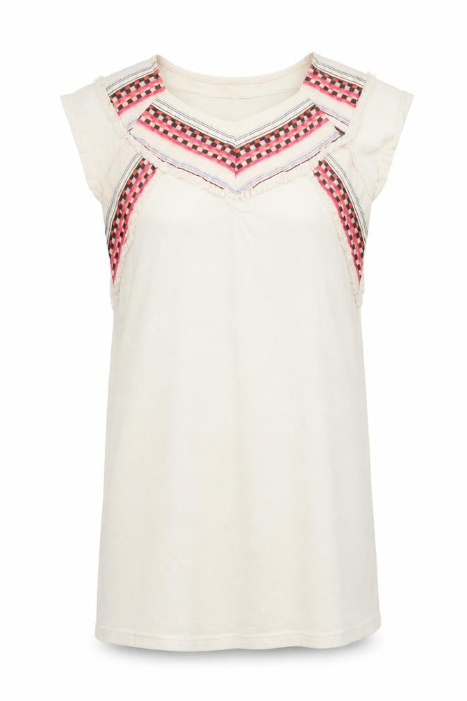 Front view of Pull&Bear women’s beige t-shirt dress, size M