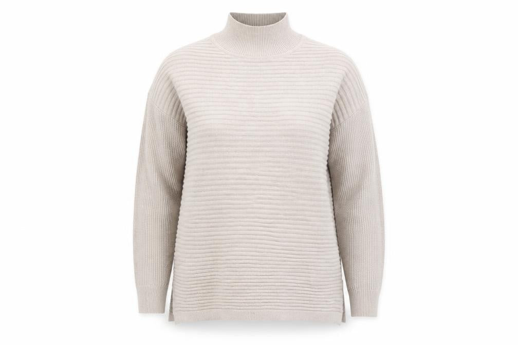 Front view of Monsoon women’s beige jumper, size M