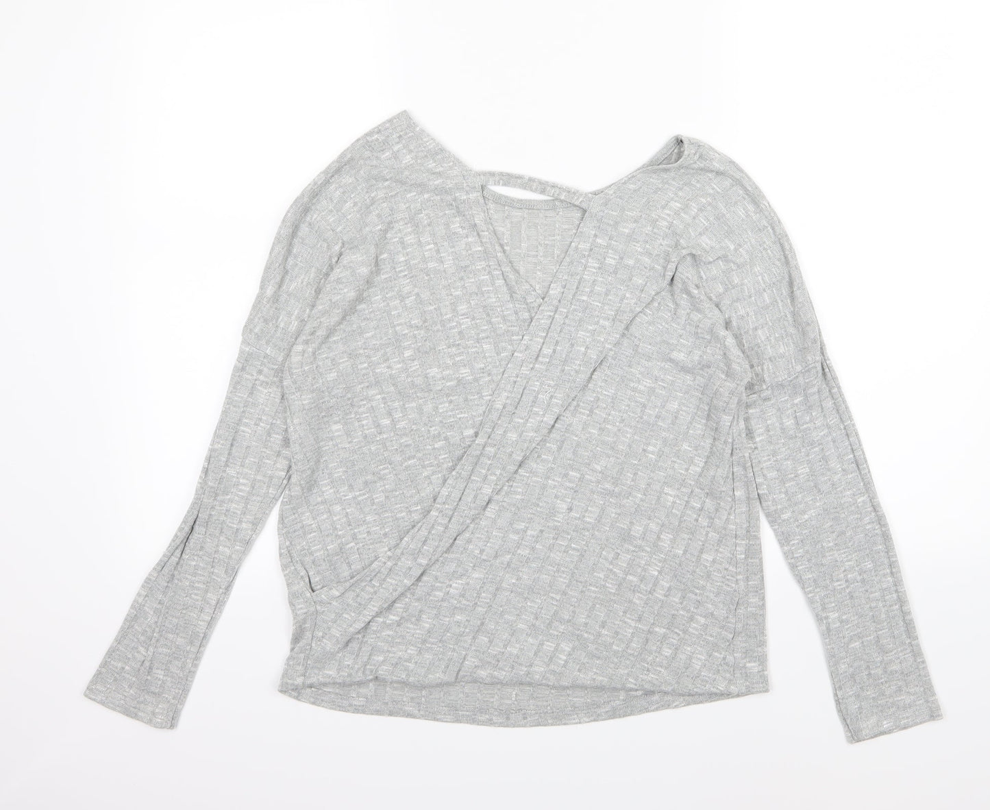 Papaya Womens Grey  Knit Pullover Jumper Size S