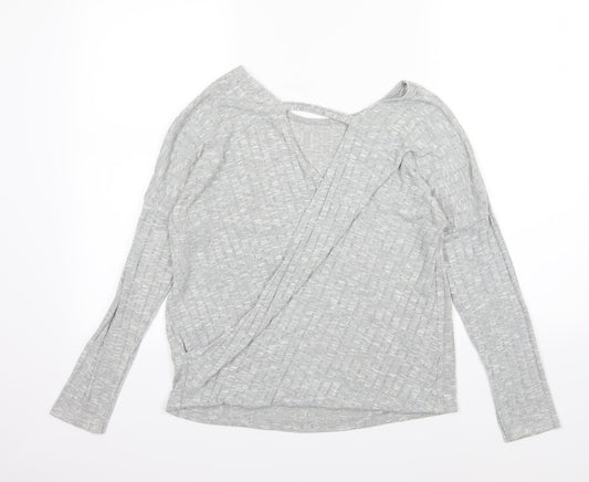 Papaya Womens Grey  Knit Pullover Jumper Size S