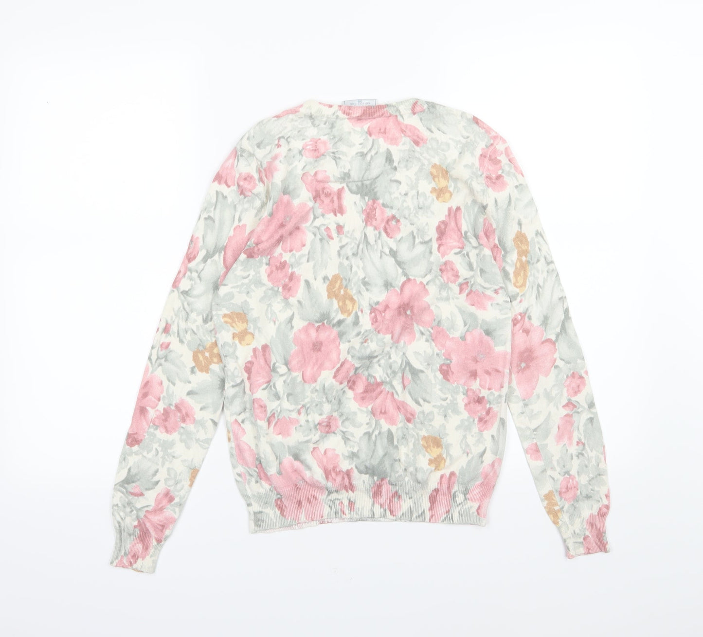 Cotsworld Womens Multicoloured Floral Knit Pullover Jumper Size XS