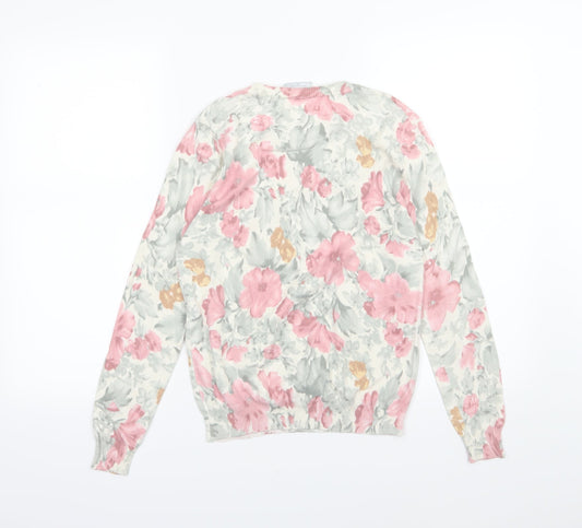 Cotsworld Womens Multicoloured Floral Knit Pullover Jumper Size XS