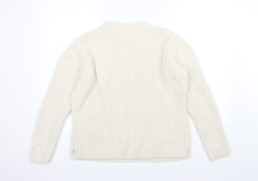 Papaya Womens Ivory  Knit Pullover Jumper Size M