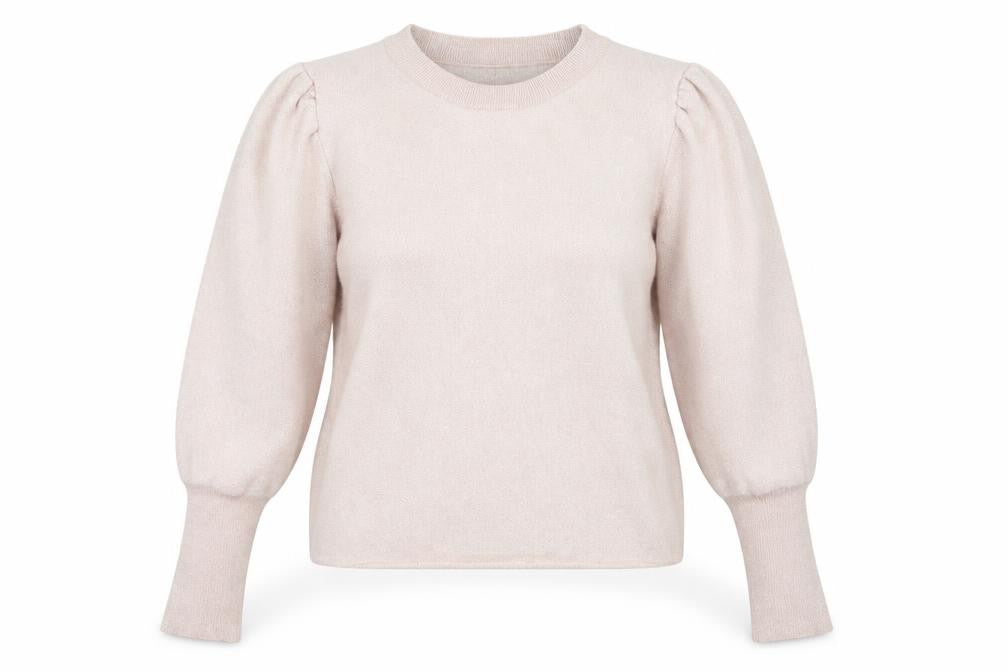 Front view of New Look women’s pink knit jumper, size UK 14