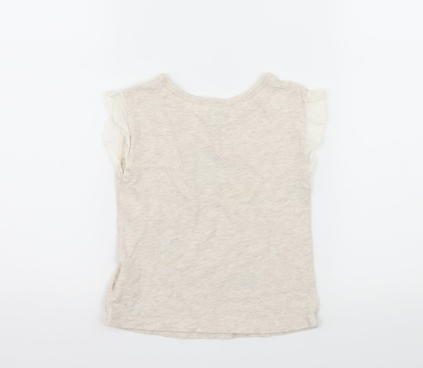 Gap Girls Ivory  Jersey Basic T-Shirt Size 3 Years  - Cat