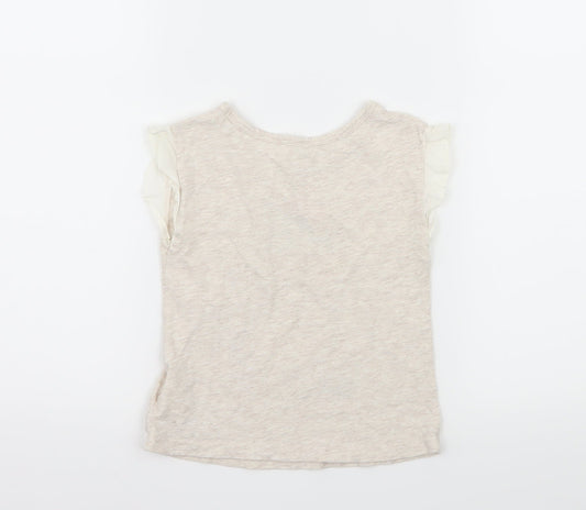 Gap Girls Ivory  Jersey Basic T-Shirt Size 3 Years  - Cat