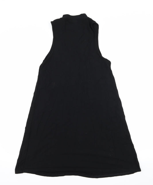 Topshop Womens Black  Jersey T-Shirt Dress  Size 6