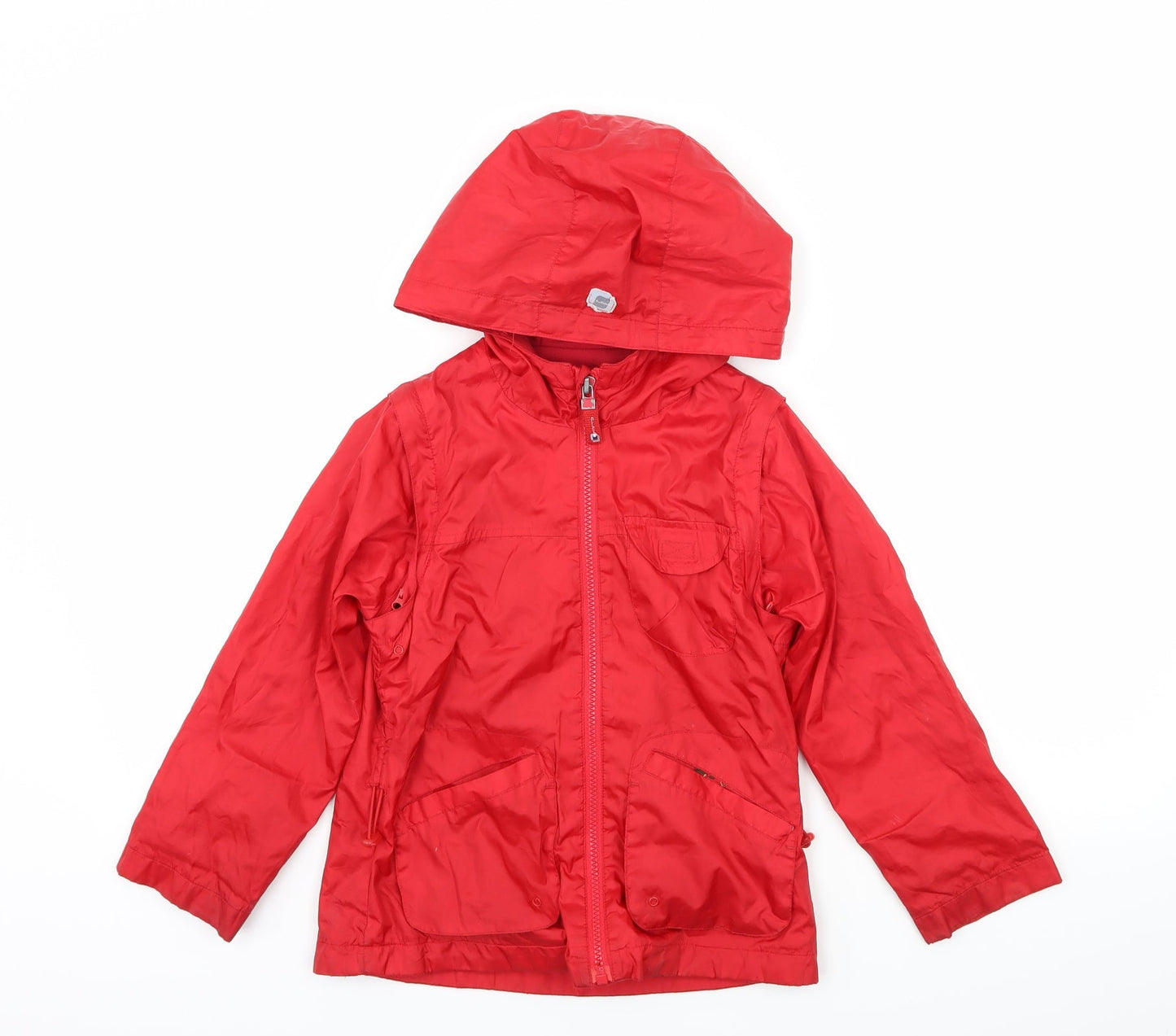 Cube Girls Red   Rain Coat Cape Size 6 Years
