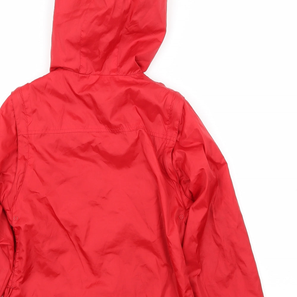 Cube Girls Red   Rain Coat Cape Size 6 Years