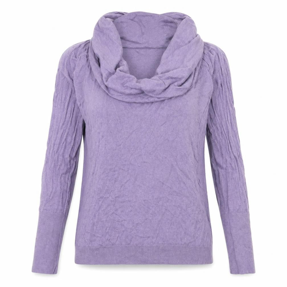 Front view of GA women’s purple knit jumper, size M