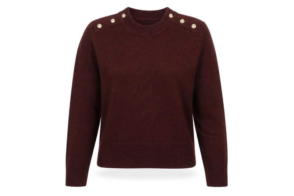 Front view of H&M women’s red jumper, size S