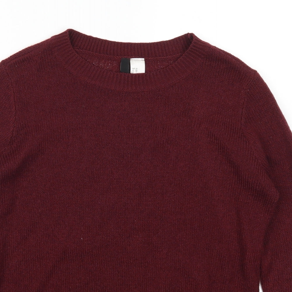 H&M Womens Red   Pullover Jumper Size XS